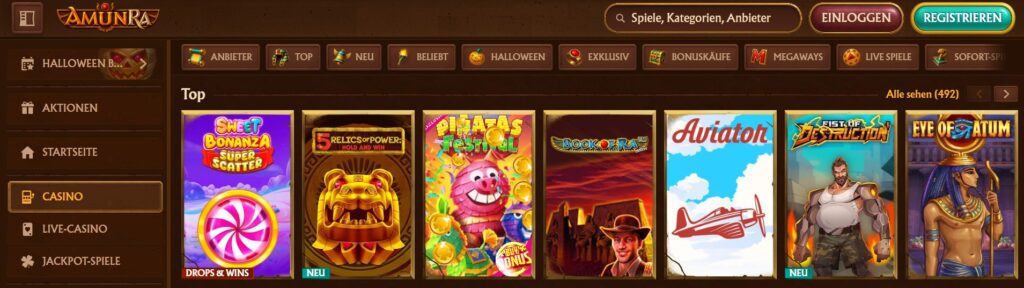 Amunra Top Slot Spiele Deutschland